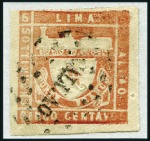 Stamp of Peru » 1870-73 Le Coq Trencito & Llama 1870 1d "Trencito," 4 exhibit pages thoroughly cov