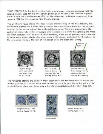 Stamp of Peru » 1860-61 Zig-Zag Spandrels 1860-61 1d Value, exhibit page clearly demonstrati