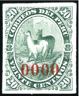 Stamp of Peru » 1866-67 American Banknote Co. Issues Plate Proofs of the 10c and 20c in issued colours,