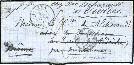 Stamp of France » Guerre de 1870-1871 SIEGE DE VERDUN lettre d'un militaire français enf