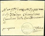 Stamp of Italian States » Sardinia 1819 CAVALLINI: 15c blue postal stationery from Ca