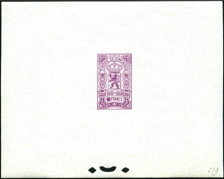 Stamp of Luxembourg Five colour proofs incl. three on gummed paper, fi