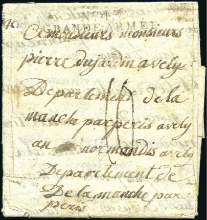 Stamp of Poland » Poland 1858-1860 Russia Used In Poland (1st Period) 1807 Cover from Warsaw to France with Napoleonic p