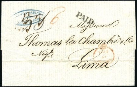 Stamp of Peru » British Post Offices Crowned "Paid at Panama" red hs graces "prices cur