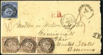 Stamp of German States » Baden 1863 Envelope to Cincinnati, USA, franked 30Kr (De
