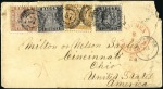 Stamp of German States » Baden 1863 Envelope to Cincinnati, USA, franked 30Kr (De