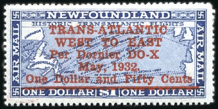 Stamp of Canada » Newfoundland 1932 $1.50 DO-X Trans-Atlantic Flight Surcharge, l