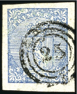 Stamp of Norway » 1st Issue 4Sk blue used with numeral '25' of Bergen showing 
