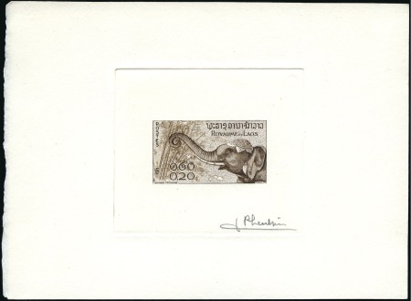 Stamp of Laos 1952-65, Attractive group comprising 1958 Elephant