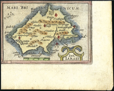 Stamp of Great Britain » Channel Islands » Jersey ANTIQUE MAP: ca.1618 Bertius Atlas engraved map of