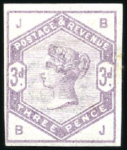 Stamp of Great Britain » 1855-1900 Surface Printed 1883-84 3d Lilac plate 1 imprimatur, mint og, very