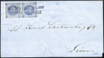 Stamp of Peru » Collections and Large Lots 1858-61 1 dinero Blues, binder with 33 covers and 