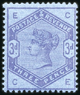 Stamp of Great Britain » 1855-1900 Surface Printed 1883-84 3d purple on blue colour trial for the 188