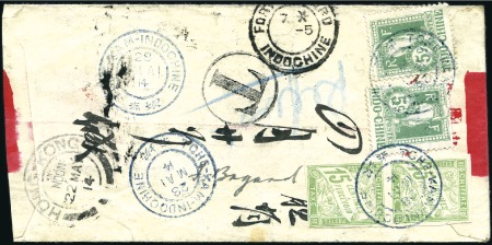 Stamp of Portuguese Colonies » Macao 1914 Red band cover from Macao franked 2a Ceres bl