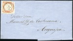 Stamp of Peru » Collections and Large Lots 1862 1d Red  &1868 1d Green Lecoq issues, terrific