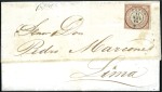 Stamp of Peru » Collections and Large Lots 1862 1d Red  &1868 1d Green Lecoq issues, terrific