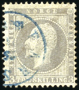 Stamp of Norway 3Sk with blue 'FARSUND' part cds