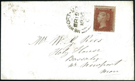 Stamp of Great Britain » 1854-70 Perforated Line Engraved 1855 1d Red-Brown pl.24 LK (die II alph. III wmk S