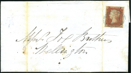 Stamp of Great Britain » 1841 1d Red Plate 95 GB (Archer plate) with good to large marg