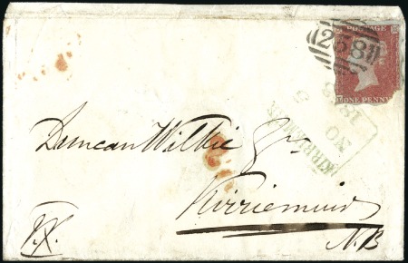 Stamp of Great Britain » 1841 1d Red TREASURY ROULETTE: 1d Red-Brown with "Treasury Rou