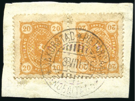 Stamp of Finland WITHDRAWN - FORGERY
1885 Coat of arms 20k orange 