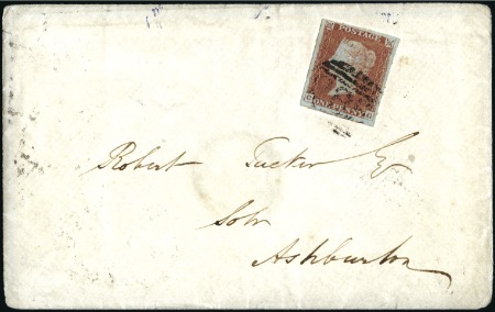 Stamp of Great Britain » 1841 1d Red PRIVATE ROULETTE: 1d Red-Brown pl.78 CG with priva