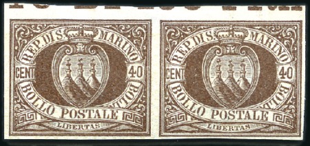 Stamp of Italy » San Marino 1892-94 Definitives complete set of Centesimi valu