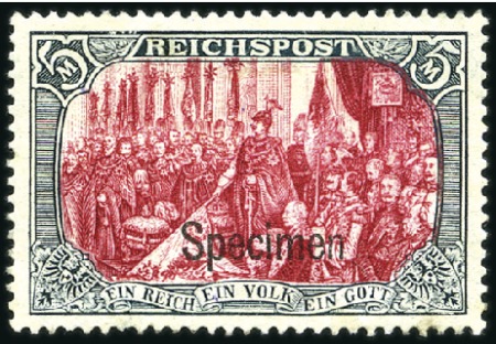 Stamp of Germany » German Empire 1900 1M to 5M with 'Specimen' overprint, no hinges