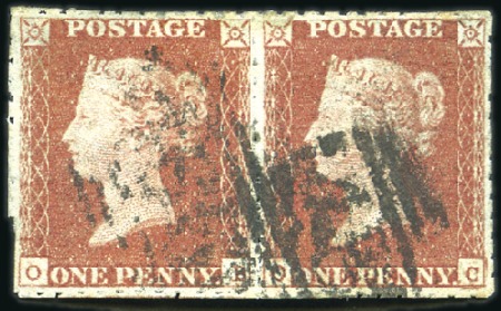 Stamp of Great Britain » 1841 1d Red PRIVATE ROULETTE: Group of 1d used Red-Browns with