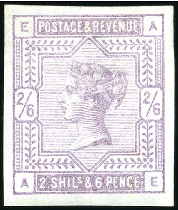 Stamp of Great Britain » 1855-1900 Surface Printed 1883-84 2s6d Lilac on blued paper pl.2 IMPRIMATUR,
