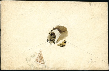 Stamp of Russia » Zemstvos OSA: 1891 Locally sent cover franked on reverse wi