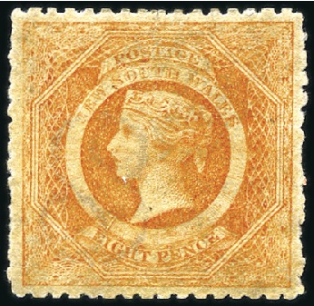 Stamp of Australia » New South Wales 1860-72 Diadem 8d Orange perf.12, mint hr, quite h