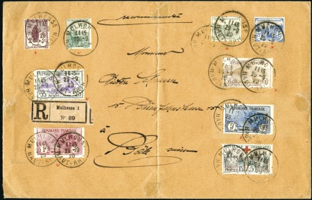 Stamp of France 1917-18 Série Orphelins complète + n°156 Croix-rou