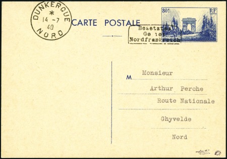 Stamp of France » Guerre 1940 Poche de Dunkerque, trois lettres avec n°412+