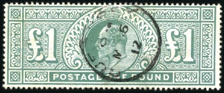 Stamp of Great Britain » King Edward VII 1911-13 £1 Green, Somerset House printing, with li