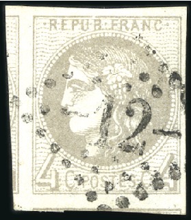 Stamp of France 1870 Bordeaux, sélection de timbres avec belles ma