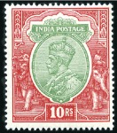 Stamp of India 1911-22 3p to 25R mint og (missing 1 1/2a and 2a6p