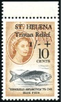 Stamp of St. Helena 1961 Tristan Relief Fund set of four, all with top