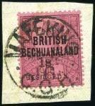 Stamp of South Africa » Mafeking 1900 Set of 16 (excl. SG11d) all tied on small pie