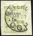 Stamp of South Africa » Mafeking 1900 Set of 16 (excl. SG11d) all tied on small pie