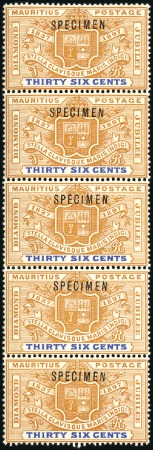 Stamp of Mauritius 1898 Diamond Jubilee 36c with SPECIMEN overprint i