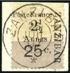 Stamp of Colonies françaises » Zanzibar (Poste française) 1897 Bordures supérieures: n°37 pos. 1, tirage 50,
