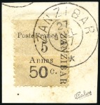 Stamp of Colonies françaises » Zanzibar (Poste française) 1897 Bordures supérieures: n°37 pos. 1, tirage 50,