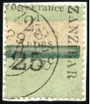 Stamp of Colonies françaises » Zanzibar (Poste française) 1897 Intervalles : sélection de 4 timbres : deux a