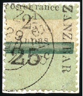 Stamp of Colonies françaises » Zanzibar (Poste française) 1897 Intervalles : sélection de 4 timbres : deux a
