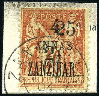 Stamp of Colonies françaises » Zanzibar (Poste française) 1904 Erreur SURCHARGE transposée 25 et 2 1/2 sur 4