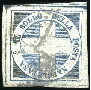 Stamp of Italian States » Naples 1860 "SAVOY CROSS" 1/2t used, with large to very l