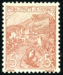 Stamp of Colonies françaises » Monaco 1885-1931, Collection sur pages dont 1885 5F obl. 