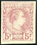 Stamp of Colonies françaises » Monaco 1885-1931, Collection sur pages dont 1885 5F obl. 