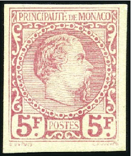 Stamp of Colonies françaises » Monaco 1885-1931, Collection sur pages dont 1885 5F obl. 
